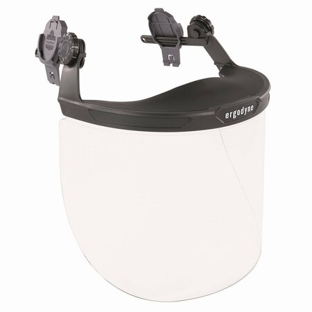 ERGODYNE Skullerz 8995 Anti-Scratch and Anti-Fog Hard Hat Face Shield with Adapter for Full Brim, Clear Lens 60245